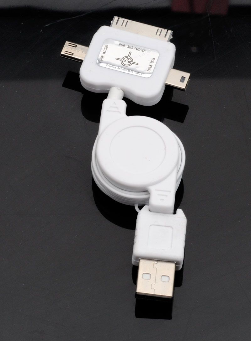 Extension Mini Micro Charge 3in1 USB Data sync Kabel for iPhone