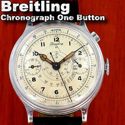 BREITLING Flieger Chronograph One Button aus ca. 1935