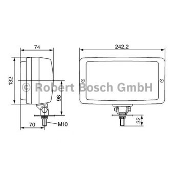 BOSCH 0 986 310 537 FERNSCHEINWERFER LKW SCHWARZ 12V H1/H3