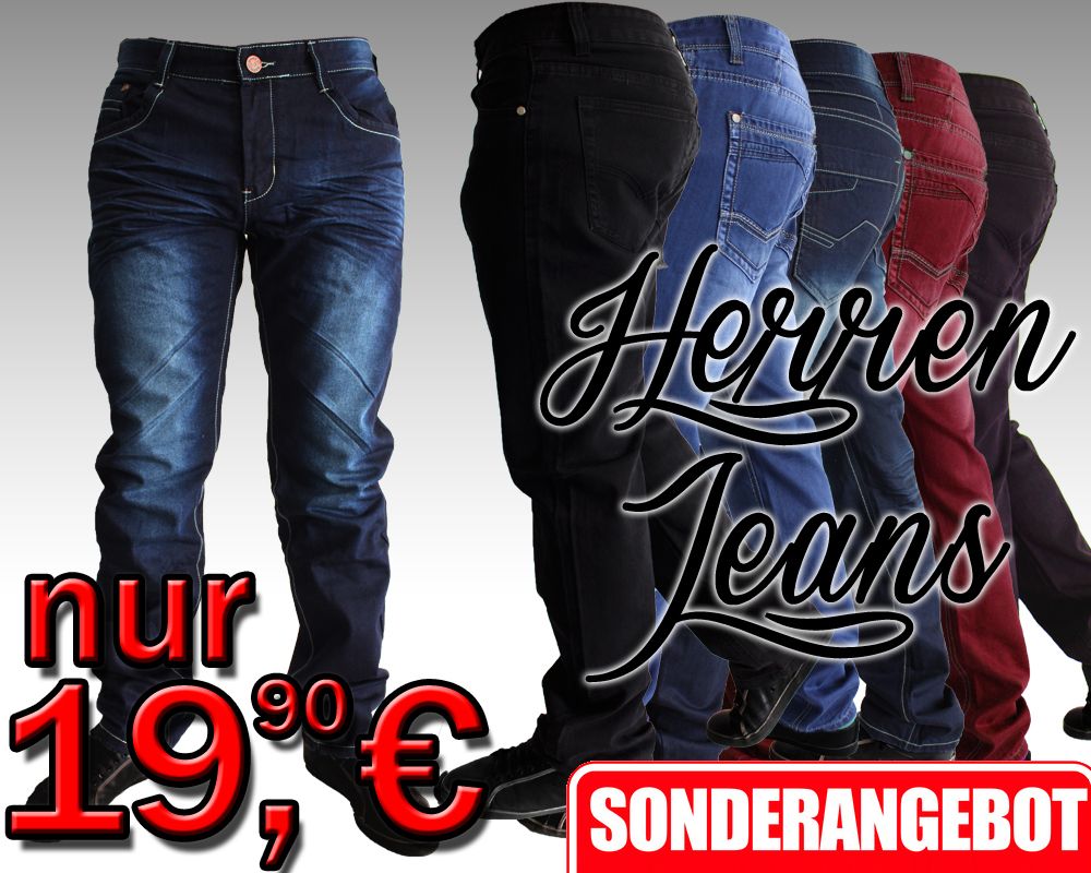 Herren Jeans Hose Herrenjeans Stylisch W30 W31 W32 W33 W34 W36 W38 W40