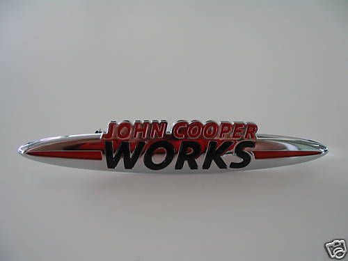 John Cooper Works Schriftzug JCW MINI R55 R56 R57 NEU