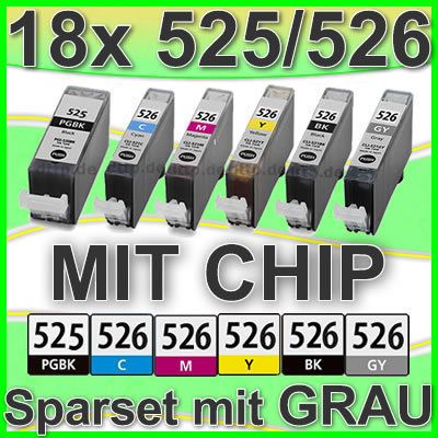 + Chip CANON PIXMA IX6550 MG6150 MG6250 MG8150 MG8250 525 526