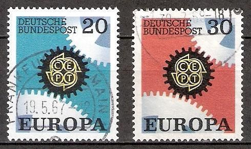 Bund Mi.Nr. 533 534 (1967) gestempelt/Europa