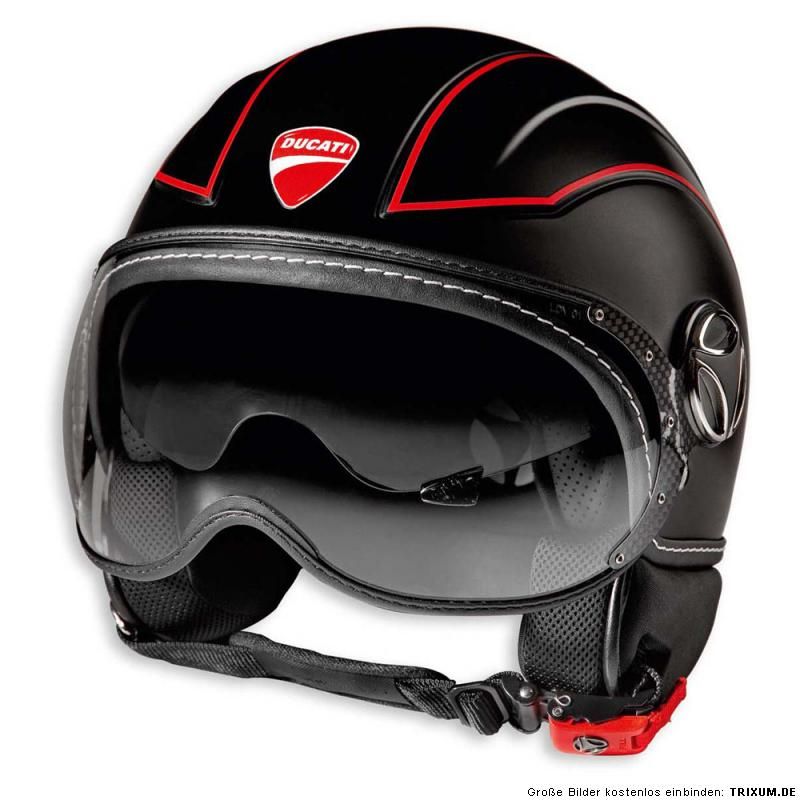 DUCATI MOMOdesign Jet Set Helm Jethelm Pilotenhelm schwarz NEU 2012