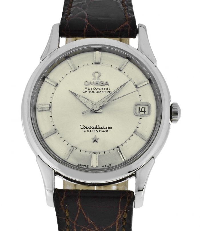 Omega Constellation Calendar Automatik Stahl an Lederband