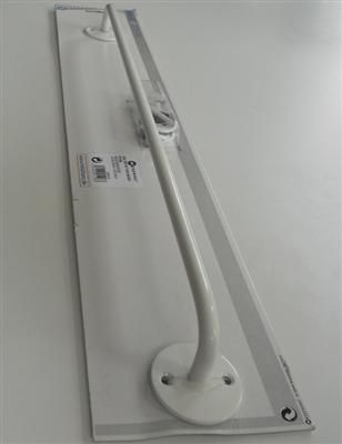 Handtuchhalter Halter Stange mit S Haken 550 mm Weiss