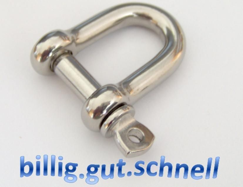 Schäkel / Rundschäkel kurze Form EDELSTAHL A4 / V4A