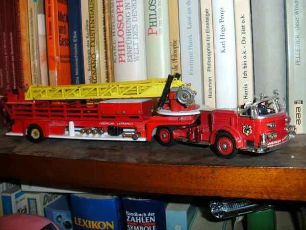 Uralte FEUERWEHR Corgi MAJOR Toys Fire Fighter American LaFrance