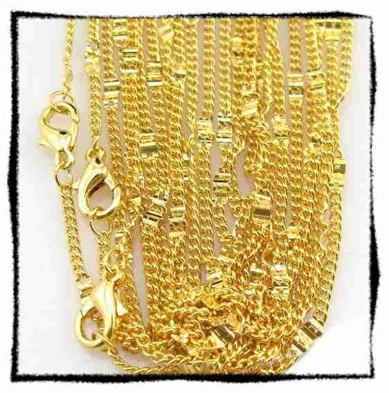 Filligrane Halskette 585 gold pl. 45cm NEU (9712)