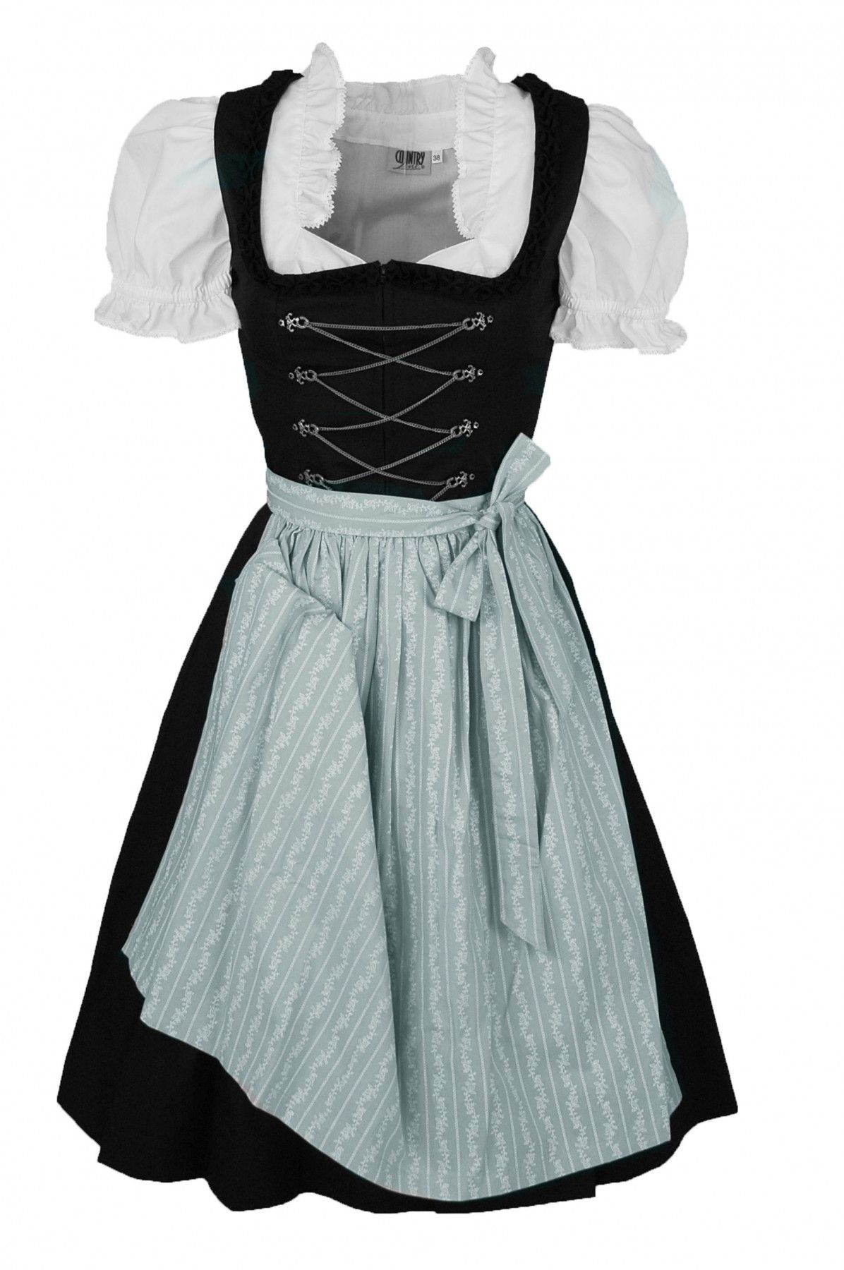  Midi Dirndl Antonia in schwarz von Almsach