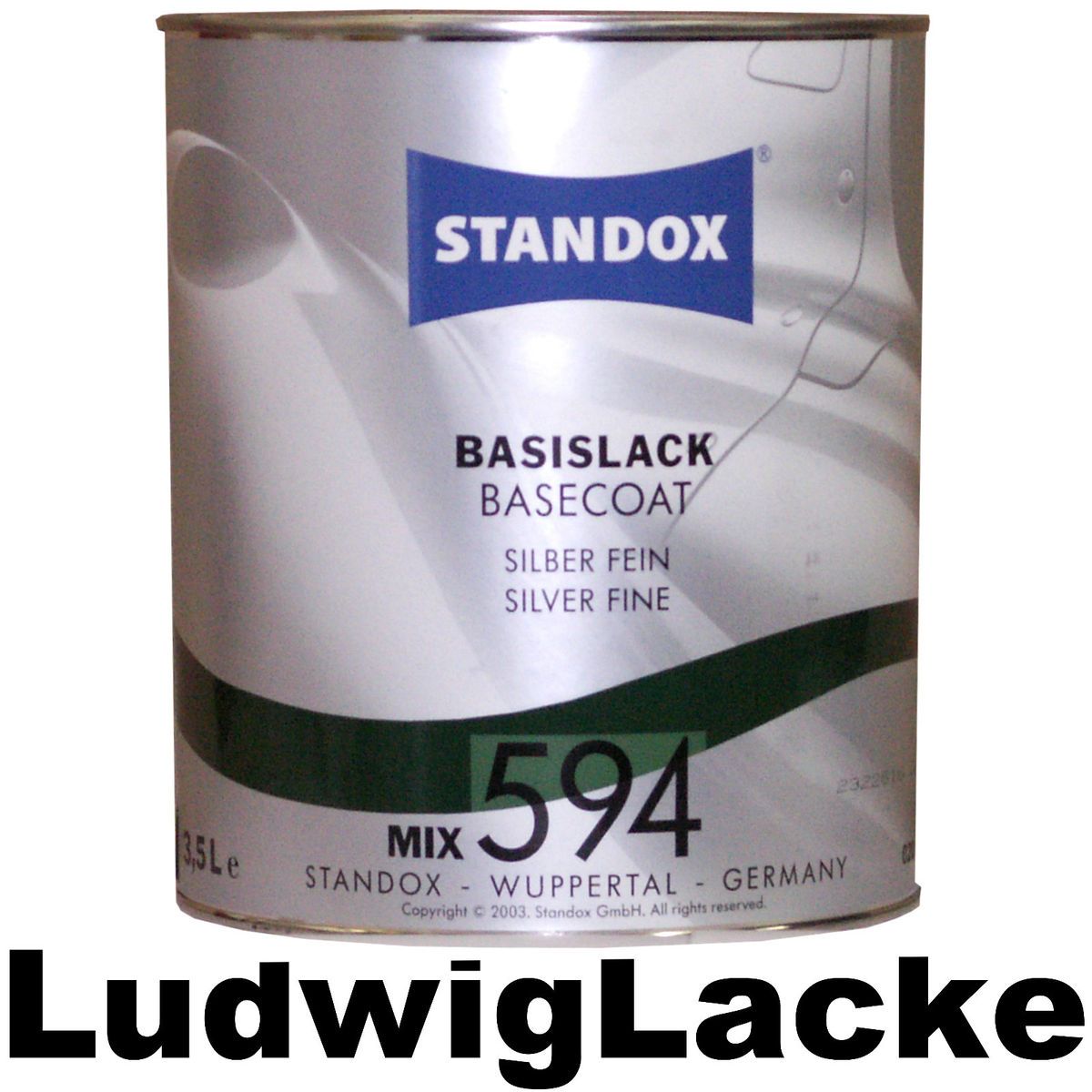 Autolack für Mischmaschine 594 Silber fein (GP1Liter=44,00€)