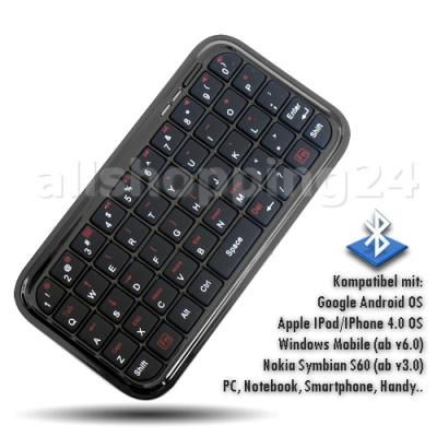 BLUETOOTH TASTATUR fuer Handy Smartphone IPhone 4 Nokia PS3 Samsung