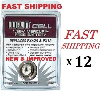 12 GENUINE WEIN CELL 1.35V MRB625 PX13 WEINCELL BATTERY PX625/ MERCURY