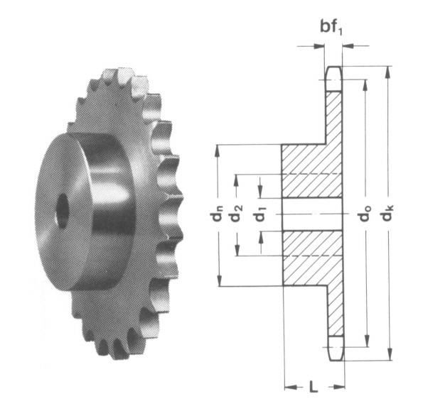 Kettenrad Ritzel 10B 1 (5/8x3/8) Rad für DIN 8187 Zähne nach Wunsch