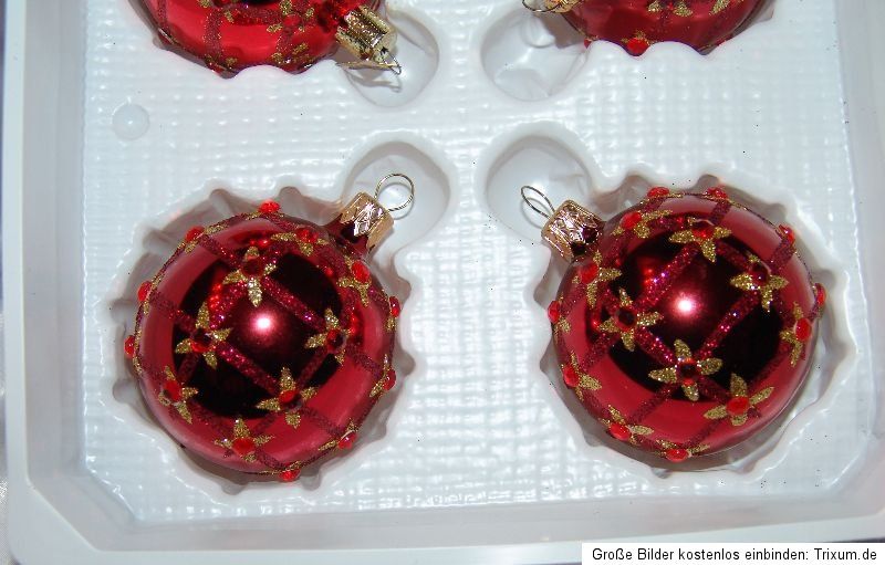 Traumhafte Christbaumkugeln,Weihnachtskugeln,Kugeln rot Glitzer