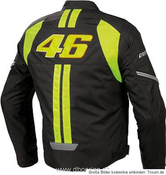 Dainese VR46 Tex  Textil Jacke   Valentino Rossi   Vale   schwarz gelb