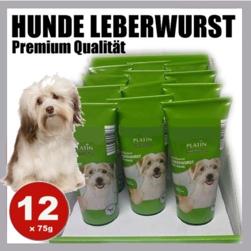 Leberwurst für Hunde 12 x 75g Frische Ware Restposten ab 1. 