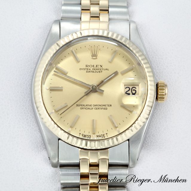 ROLEX UHR DATE JUST STAHL GOLD 750 Medium 31 mm Armbanduhr Damenuhr