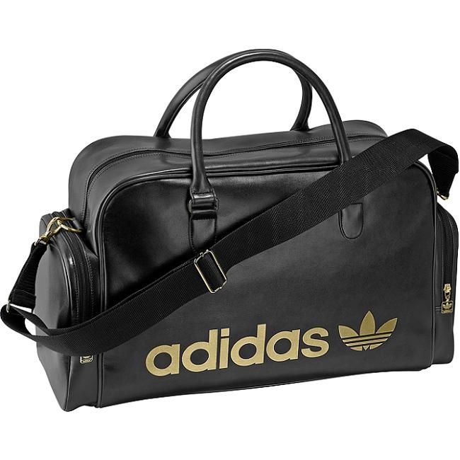 ADIDAS ADICOLOR TEAMBAG SCHWARZ/GOLD GROßE TASCHE