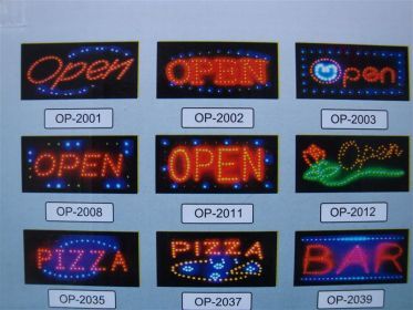 LED Auswahl OPEN GEÖFFNET COFFEE PIZZA Display Werbedisplay helle Led