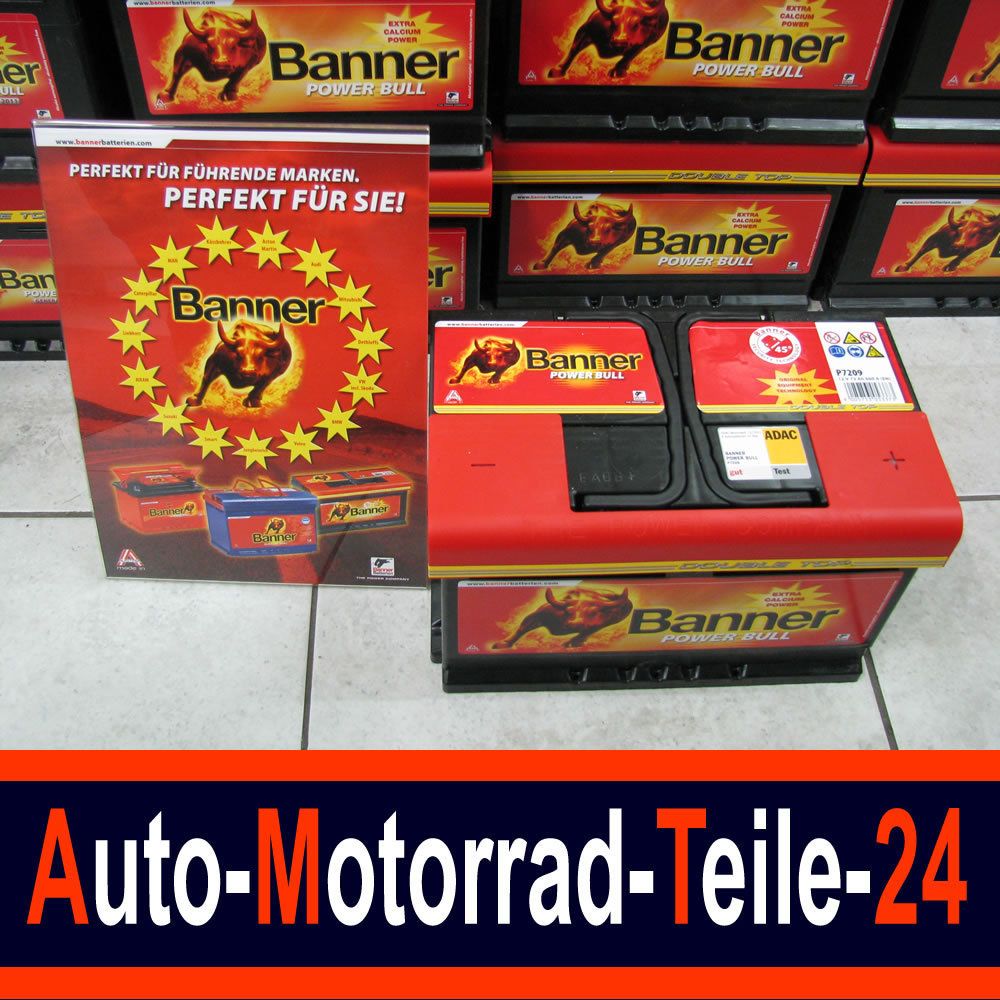 BANNER STARTERBATTERIE POWER BULL P7209 12V 72h 660A L278mm B175mm