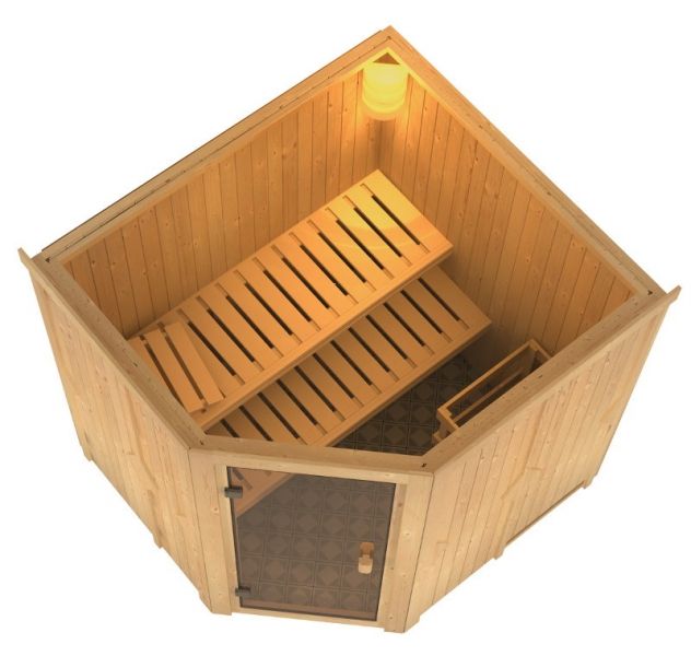 Karibu Sauna Aktionsset Vasa Sauerland 1   196 x 178 cm Set 1