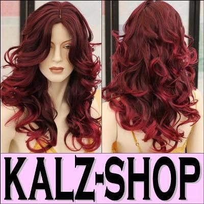 Wig Wigs Neu Zweithaar Perücke PL 682 03 schwarz/rot ca. 70cm