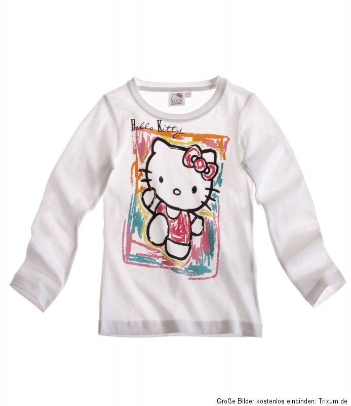 Hello Kitty Langarmshirt Pullover Longsleeve Gr. 104 116 128 140 152