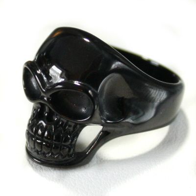 Totenkopfring Totenkopf schwarz Gothic Biker et Nox