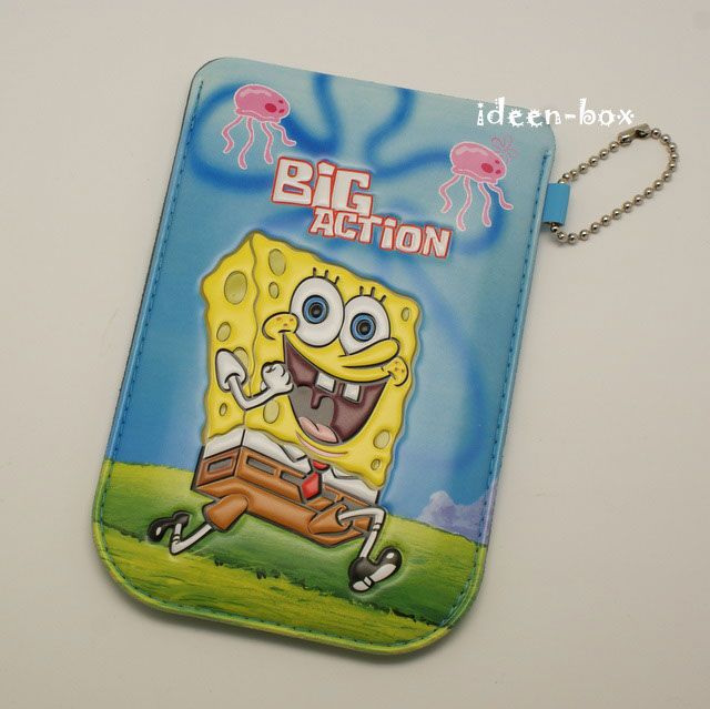 SpongeBob Tasche Hülle Handytasche iphone 4 3G 3GS Blau