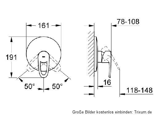 Grohe Europlus 19537001 / 19 537 001 / 19537 Fertigmontageset Armatur