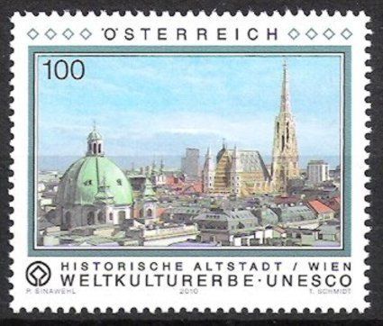 Österreich Nr.2901 ** Weltkulturerbe, Altstadt Wien 2010, postfrisch