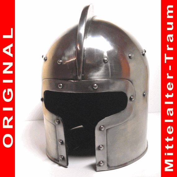 Barbuta Helm LARP Mittelalter Ritterhelm Handarbeit + inkl. verbautem