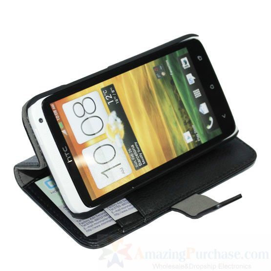 Zubehör Für HTC One X Leder Brieftasche Schutzhülle Tasche Mit