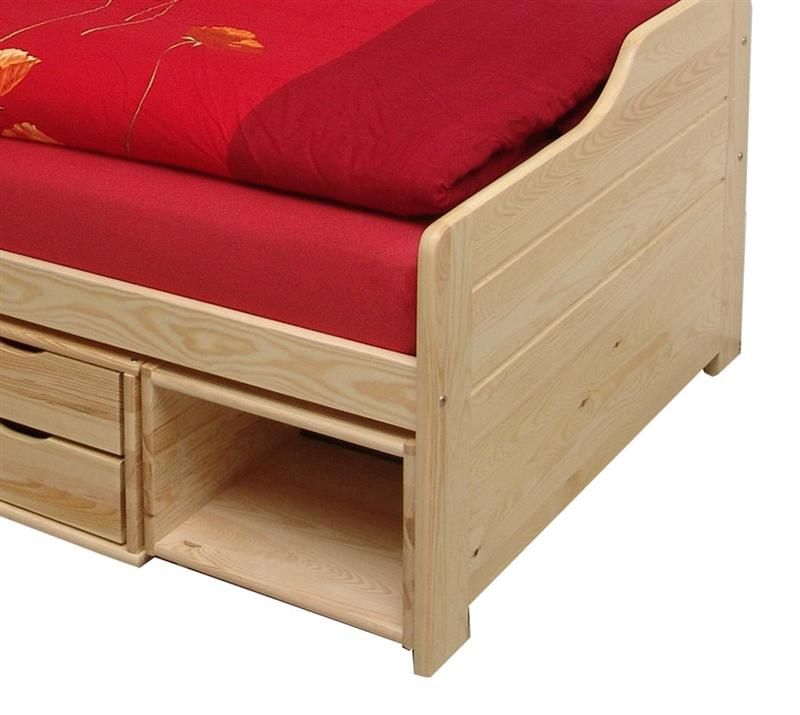 Sofabett Kojenbett Kiefer  massiv natur lackiert