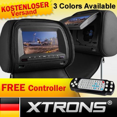 HD706 2 x7 Digital Kopfstütze DVD Player Monitor HD SCHWARZ