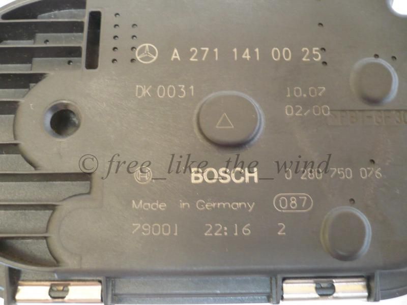 MERCEDES DROSSELKLAPPE A2711410025 BOSCH 0280750076 BENZ A 2711410025