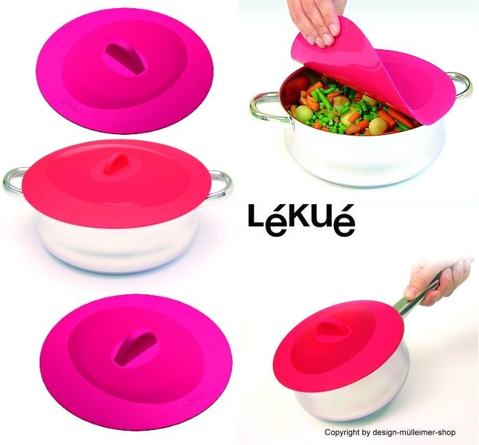 Lékué Lekue Universal Deckel Silikon 21 Fuchsia