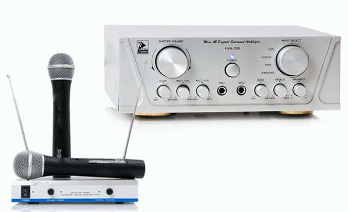 Heimkino Hifi Verstärker Funkmikrofon Karaokeanlage DJ 735