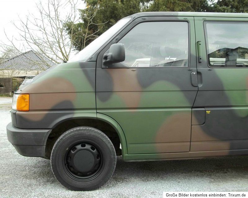 VW T4 Transporter Bus 2,4 Diesel 1.Hand Bundeswehr Funkbulli Militär