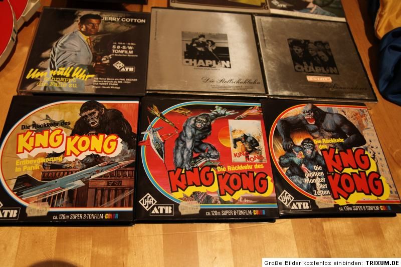 Color UfA Super 8 Film Tonfilm King Kong ,Chaplin und und und