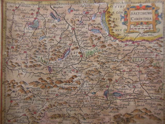 SALZBURG KÄRNTEN ÖSTERREICH KUPFER MERCATOR 1621 #D739