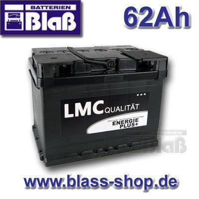 Autobatterie Batterie PKW 12Volt 62Ah Starterbatterie Ersetzt 44 45 50