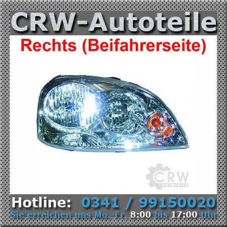 Scheinwerfer rechts Daewoo Chevrolet Nubira Bj. 03 10 Depo H1+H7