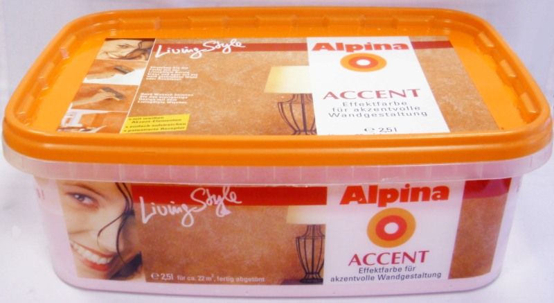 ALPINA Accent Wandfarbe innen Farbton  Diva Rosa Pastell 2,5 L Effekt