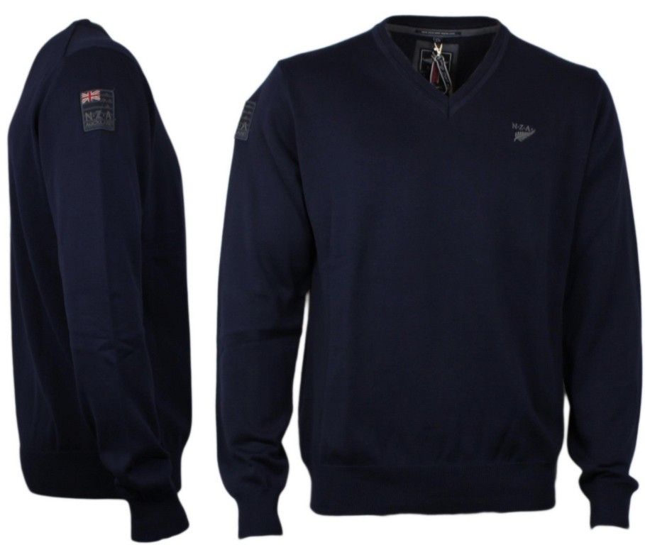 NZA V Strick Pullover marine blau New Zealand Auckland 12GN450 navy M