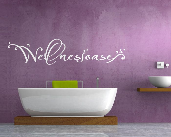 WANDTATTOO Wellnessoase W791 Bad Wandsticker Wohnzimmer Spruch