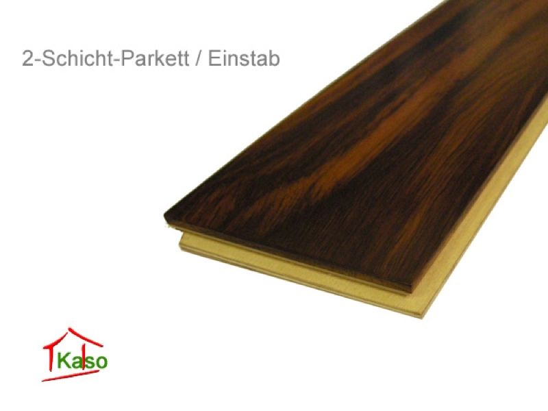 KASO* Teak Stabparkett LACKIERT 10 mm 2 Schicht