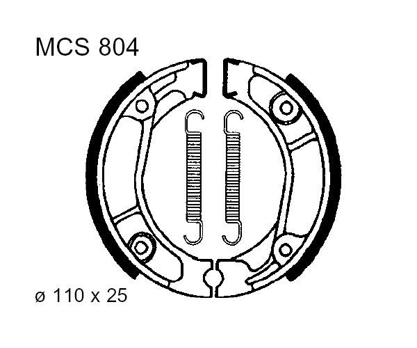 LUCAS MCS 804 Bremsbacken hinten