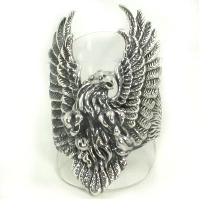 Adler Ring Indianerschmuck eagle echt 925 Silber Biker 027